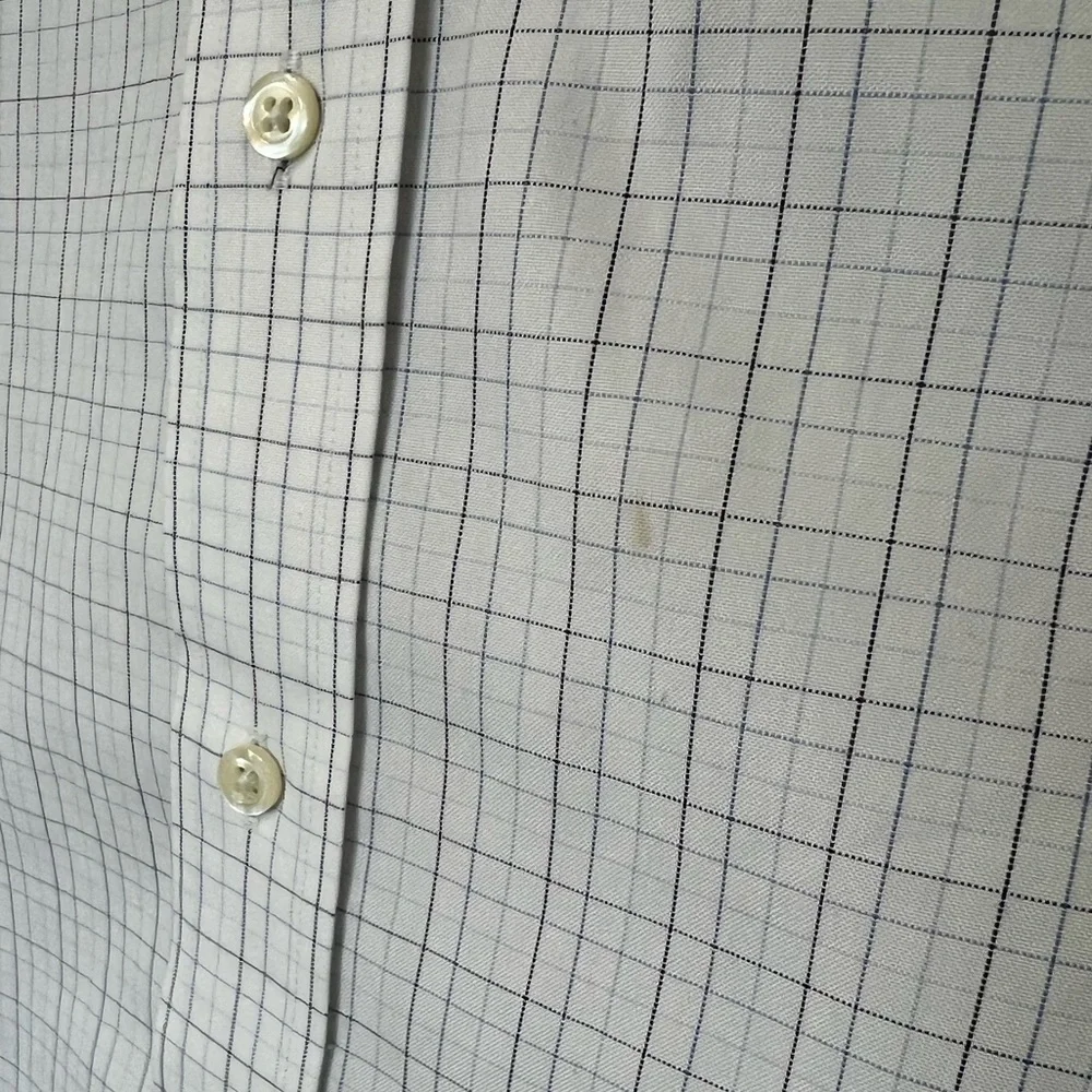 Joseph A Bank White Pin Stripes Dress shirt (minor defect) like new condition - Picture 2 of 4
